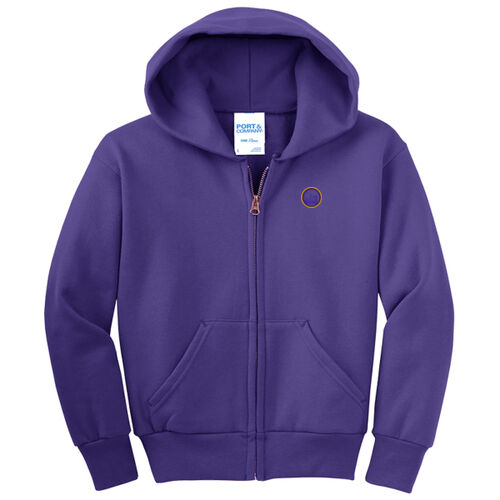 LC - Youth Core Fleece Full Zip Hooded Sweatshirt Thumbnail